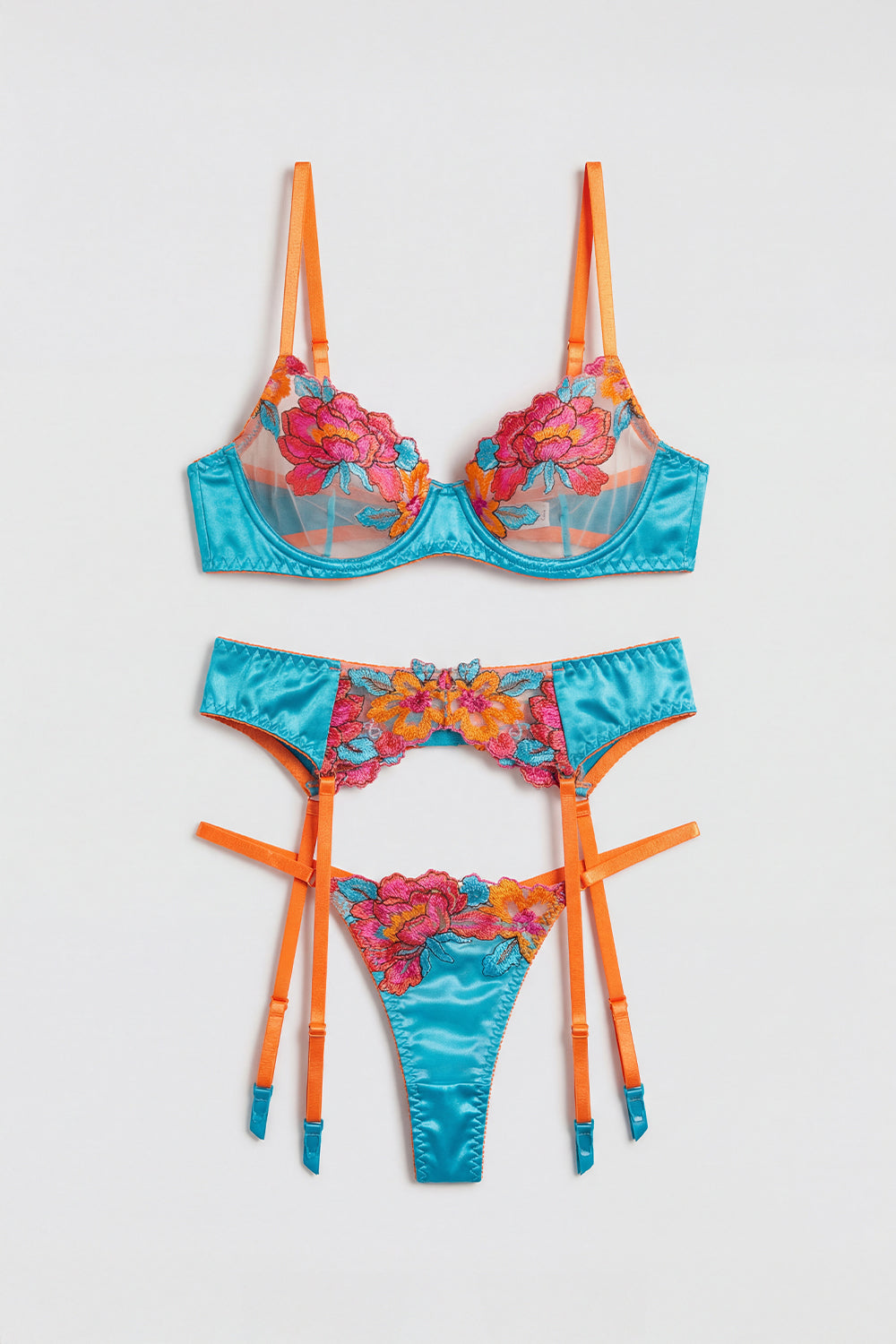 Blue Flower Intimates Set