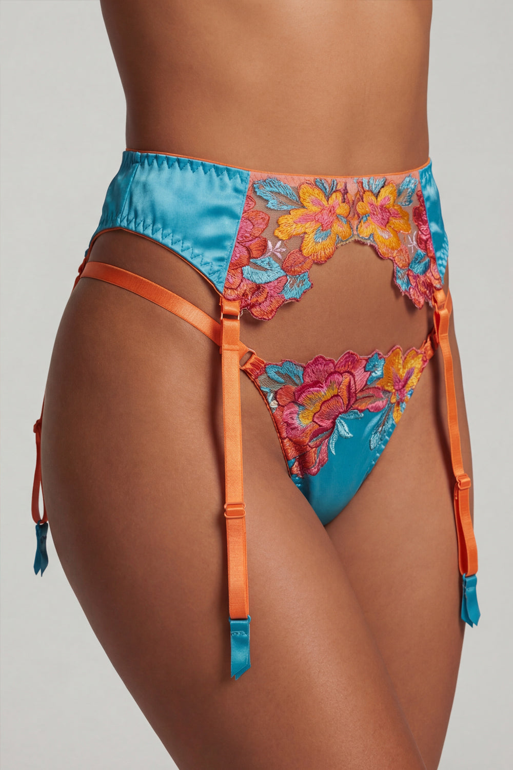 Blue Flower Intimates Set